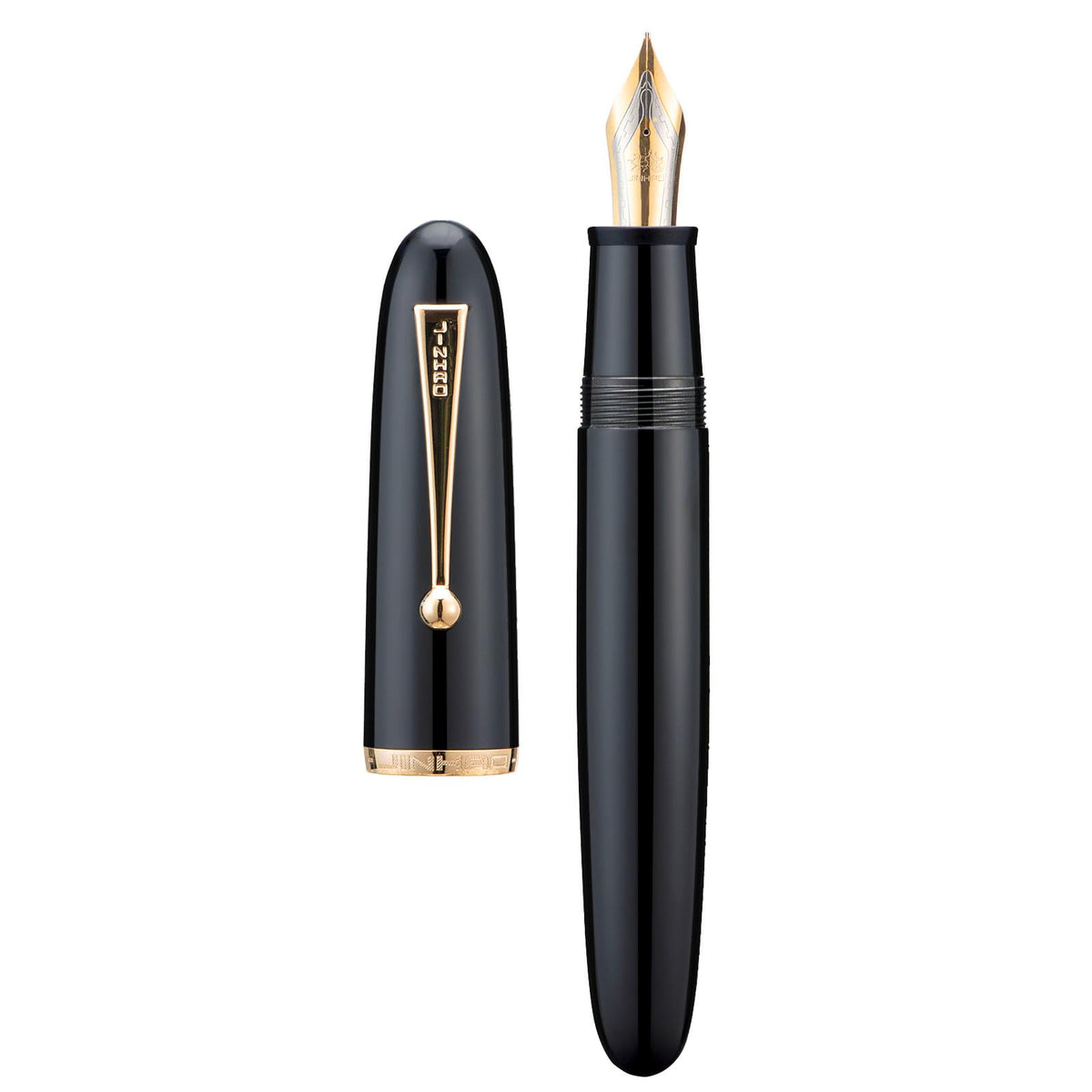 Jinhao 9019 Fountain Pen Dadao Series Ivory White #8 Heartbeat Fine Nib Large Converter Smooth Writing Instrument
