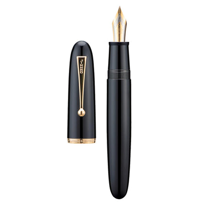 Jinhao 9019 Fountain Pen Dadao Series Ivory White #8 Heartbeat Fine Nib Large Converter Smooth Writing Instrument