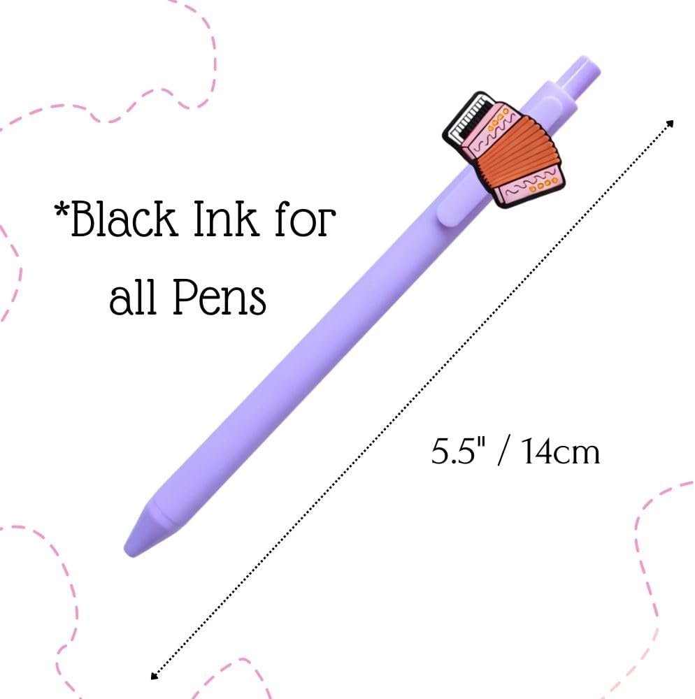 YJ PREMIUMS 10PC Music Pens Song Writing Pen Musical Instruments Lyrics Rhythm Guitar Violin Drums Office Supply Recital Gifts For Music Lovers Choirmates Piano Teacher Students Bandmates Musicians