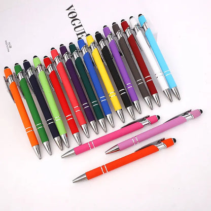 Metal Body Click Gel Pen Aluminum Rod Touch Screen Writing Multi - purpose Advertising Gift Pen Gel Ink Pens