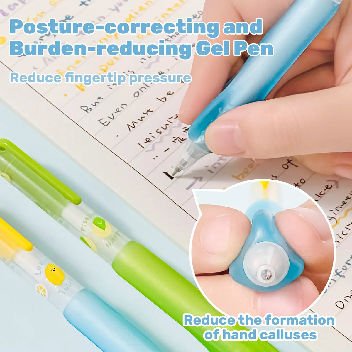 EpenGo Smooth Writing Gel Pens - 5-Pack + 6 Refills Whale Shape Retractable Click Design, 0.5mm/0.7mm Fine Point Black Ink, Ergonomic Soft Grip, Office Stationery, Desk Accessories, Back to School Haul Supplies, School Supplies College for Students