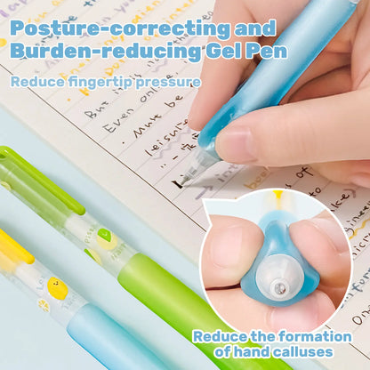 EpenGo Smooth Writing Gel Pens - 5-Pack + 6 Refills Whale Shape Retractable Click Design, 0.5mm/0.7mm Fine Point Black Ink, Ergonomic Soft Grip, Office Stationery, Desk Accessories, Back to School Haul Supplies, School Supplies College for Students