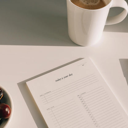 Daily Notepad | Today is Your Day Notepad, Daily Planner Notepad undated notebook