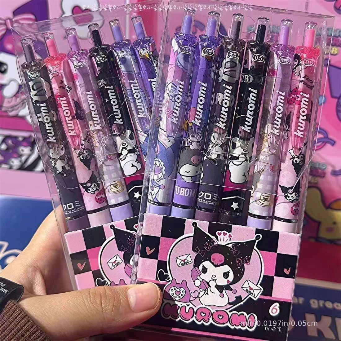 Random 1pc Ins High-V Series Click Pen Student Quick-Dry Good to Write Test-Taking Pen 0.5Mm Black Neutral Pen Full