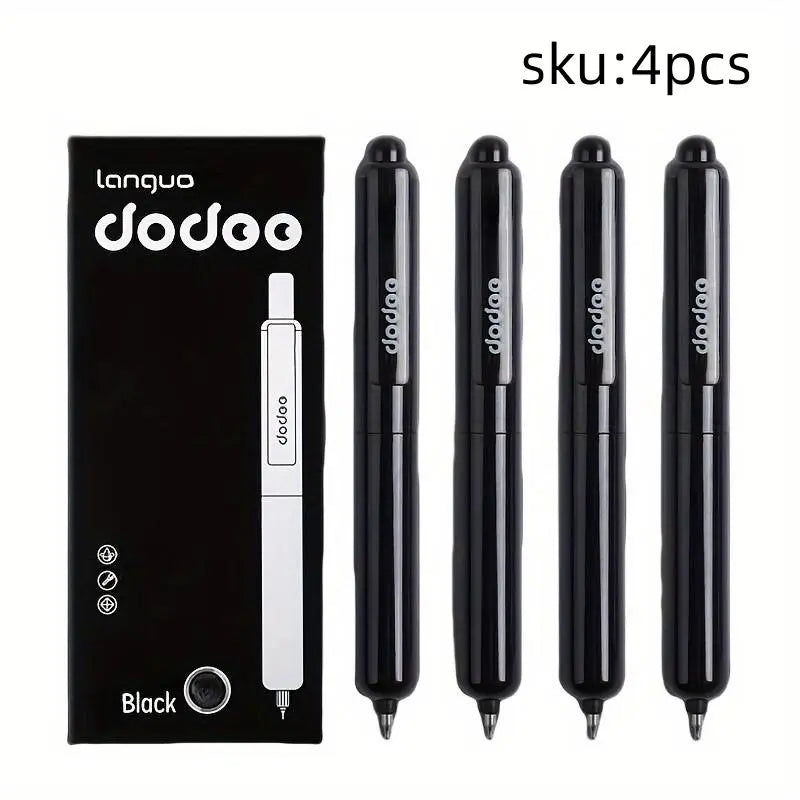 4 Pcs Portable Retractable Gel Pens, Cool Pens, Drop-Resistant Quick-Drying, Business Signature Pens for Students & Office Workers, Aesthetic Candy Color Series
