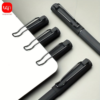 [Gel Pen 0.7mm] WQN) 2/5pcs Gel Pen Minimalist Black Neutral Pens, 0.7mm Nib, New, Business Style, Exam Use, Practice Pen, Writing Pen, Comfortable Grip, Easy To Write, Writing, Smooth And Dry Writing
