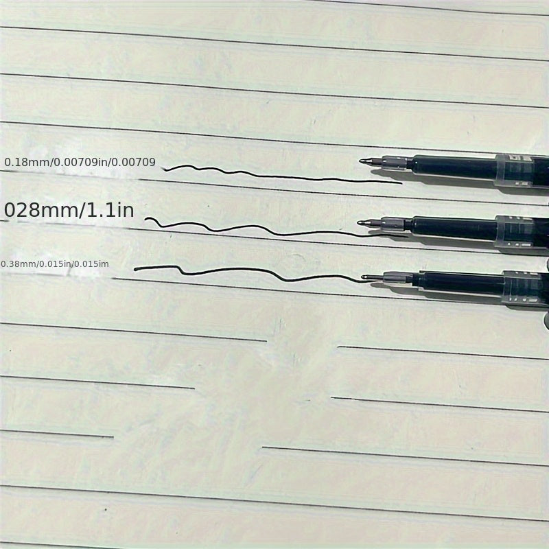 Stylish Minimalist Click Gel Pen - Ultra Fine Tips 0.18/0.28/0.38mm Ballpoint Pens for Smooth Writing Suitable for Journaling, School, Office, and Home Use