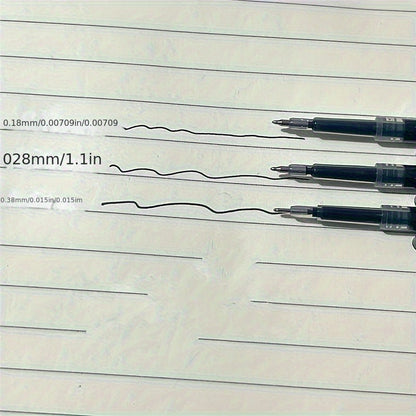 Stylish Minimalist Click Gel Pen - Ultra Fine Tips 0.18/0.28/0.38mm Ballpoint Pens for Smooth Writing Suitable for Journaling, School, Office, and Home Use