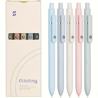 Aurora Gradient Retractable Gel Pens for Writing, 0.5mm Black Ink Quick Dry Gel Pens, Luxury Business Office Gift, Back to School, Valentine's Day Wedding Party Gift Stationery Supplies