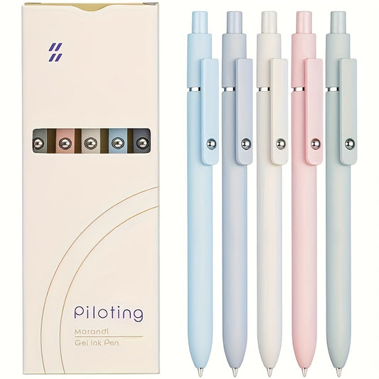 Aurora Gradient Retractable Gel Pens for Writing, 0.5mm Black Ink Quick Dry Gel Pens, Luxury Business Office Gift, Back to School, Valentine's Day Wedding Party Gift Stationery Supplies