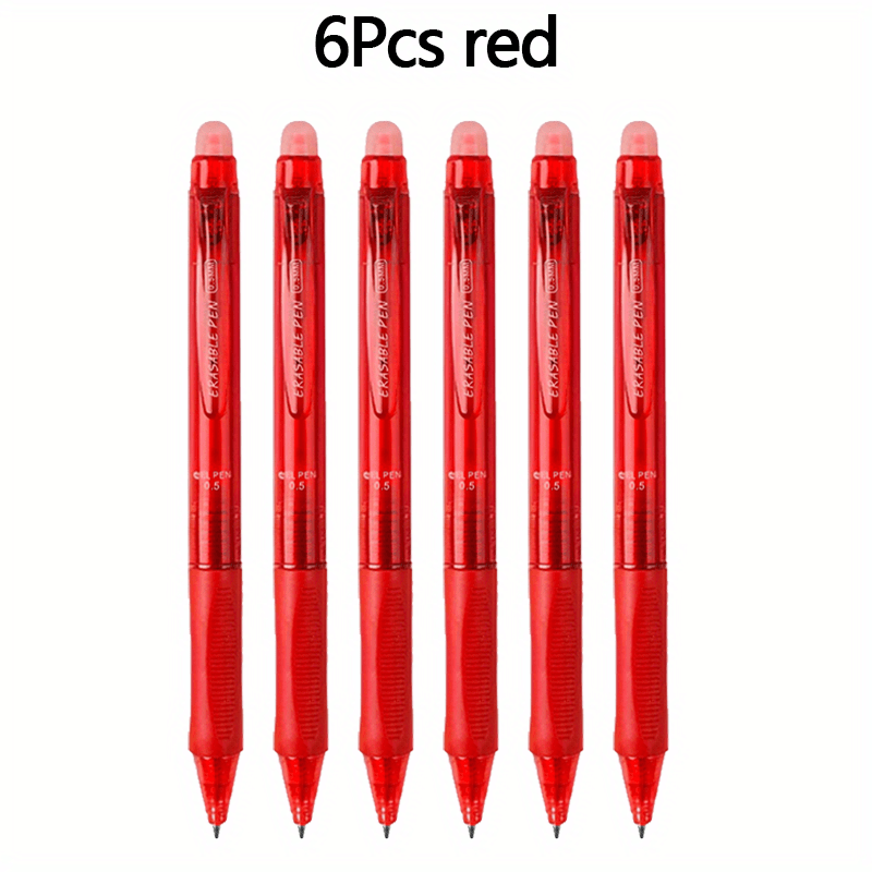 Fine Writing Instruments • 6 Plastic Erasable Pens • 0.5Mm Pointed Needle • Plastic Grip Design for Improved Grip Comfort • 6 Colours to Choose From • Easy to Erase Water Pen for Drawing Writing • Student Stationery • Back to School Supplies