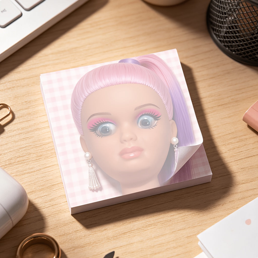 50/100 Sheets Creative Note Paper, Funny Gross Grimace Doll Notepad, Sarcastic Sticky Notes with Square Design, Perfect for Colleague Gifts, Office Humor Desktop Decoration, Workplace Grimace Message and Emotional Aesthetic Stationery