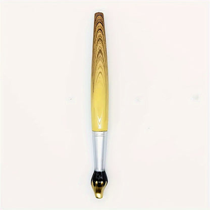 Creative Wood Grain Effect Brush-Shaped Ballpoint Pen - Unique Gift, Colorful Writing Tool, Oil Painting Design, Durable Tip, Smooth Writing Experience - Perfect for Study Supplies, Office, Artistic Expression