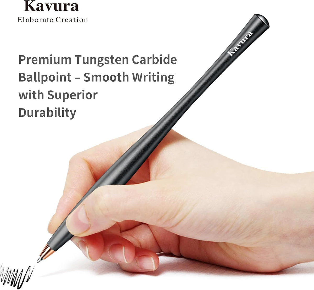 Metal Gravity Spinner Pen, Desk Fidget Pen for Men, Black