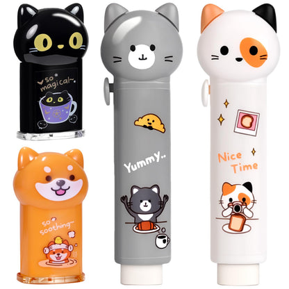 4Pcs Cute Stationery Set,Kawaii School Supplies
