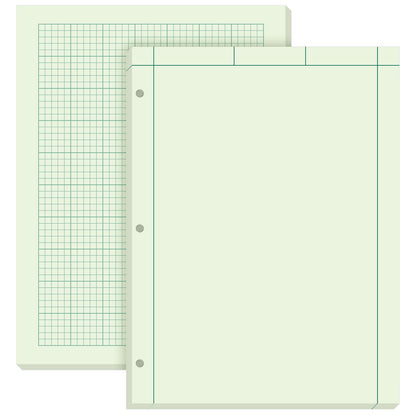 Seajan 5 Pcs Engineering Paper Notebook Engineer Computation Pad,Green