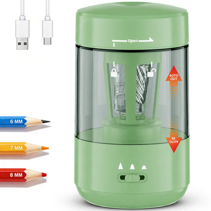 Electric Pencil Sharpener for Classroom, Fully Automatic, Black