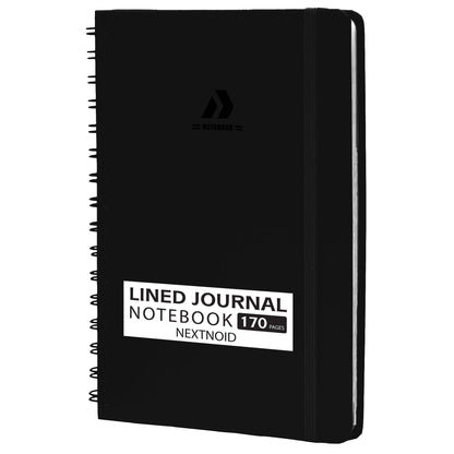 Nextnoid Lined Spiral Notebook Journal For Women & Men - A5(5.8" x 8.3") 170 Pages, Hardcover Notebooks for Work & Note Taking, College Ruled Journals for Writing - Grey