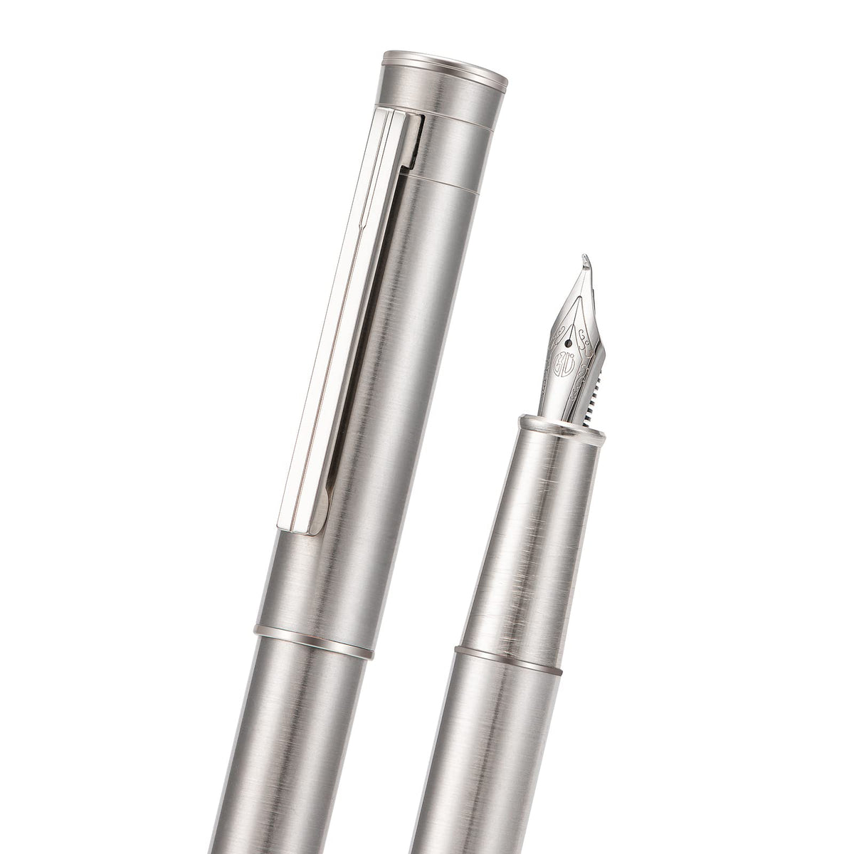Matte Black Forest Fountain Pen Extra Fine Nib Classic Design with Converter and Metal Pen Box Set by Asvine