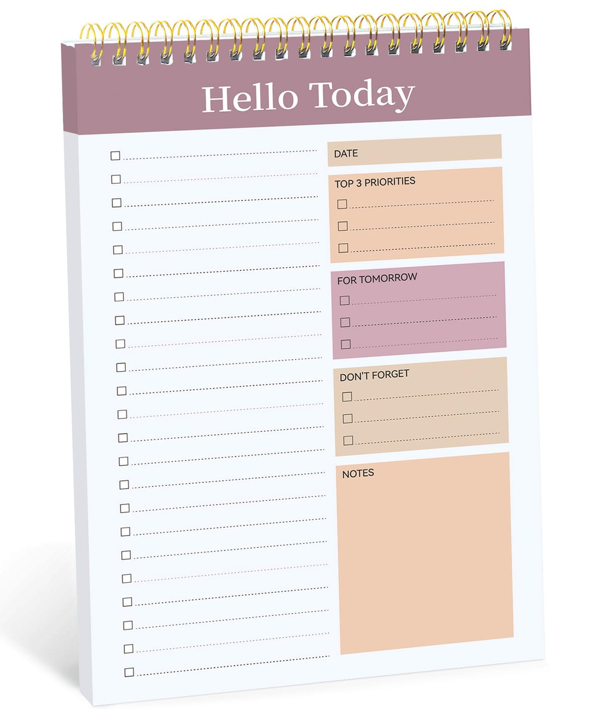 Taja To Do List Notepad, Undated Daily Planner for Work and Goal Setting