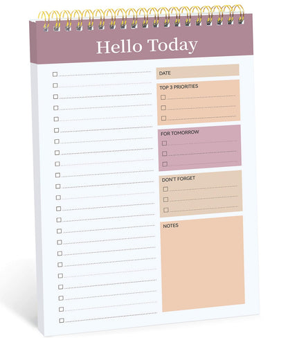 Taja To Do List Notepad, Undated Daily Planner for Work and Goal Setting