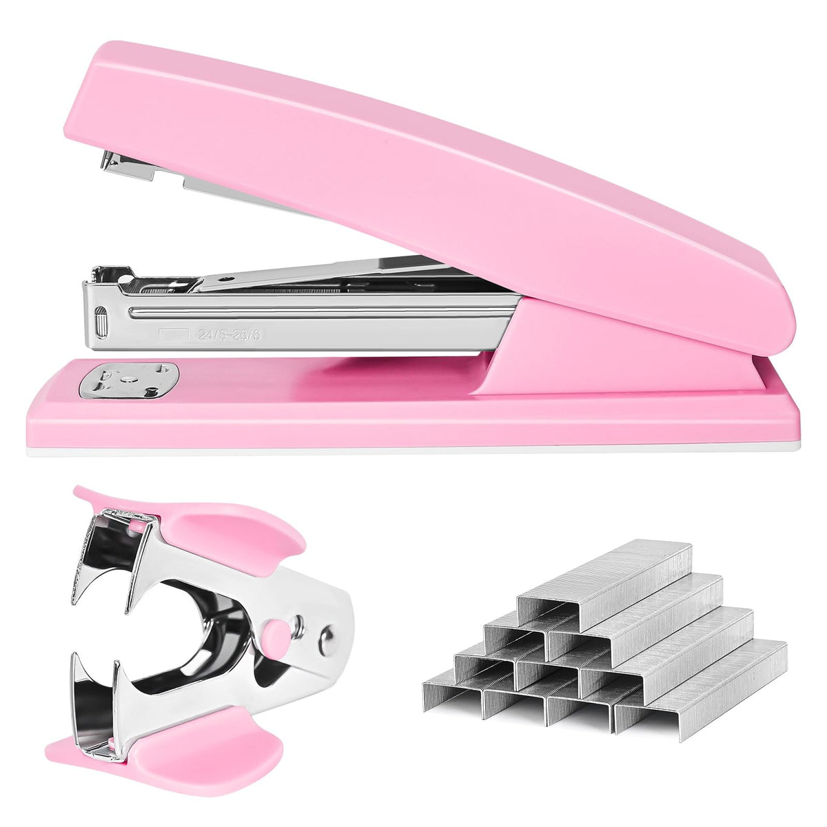 Stapler 25 Sheet Capacity with 1000 Staples and Staple Remover, Black