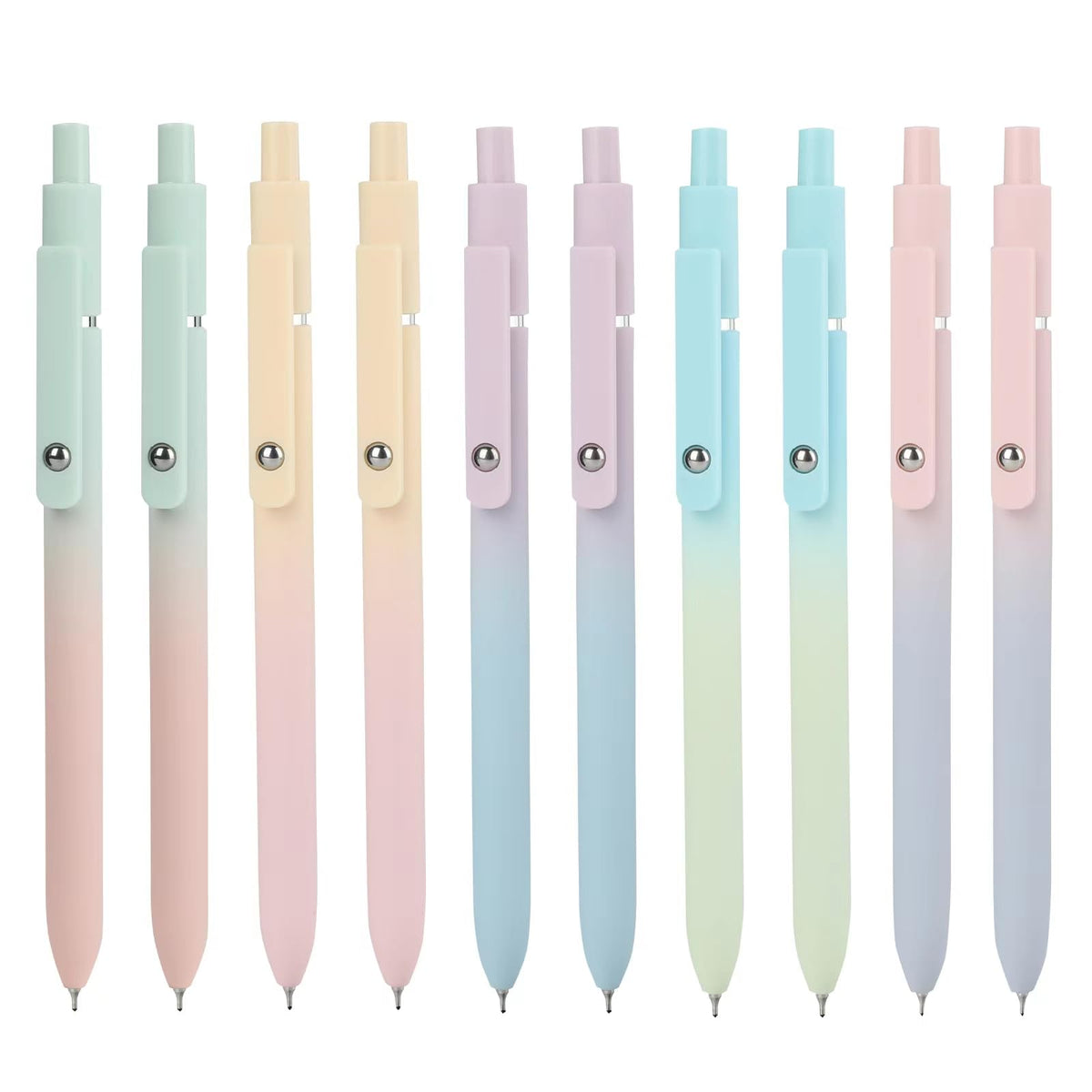 Ddaowanx Gel Pens,6 Pcs 0.5mm Retractable Quick Dry Black Ink Pens