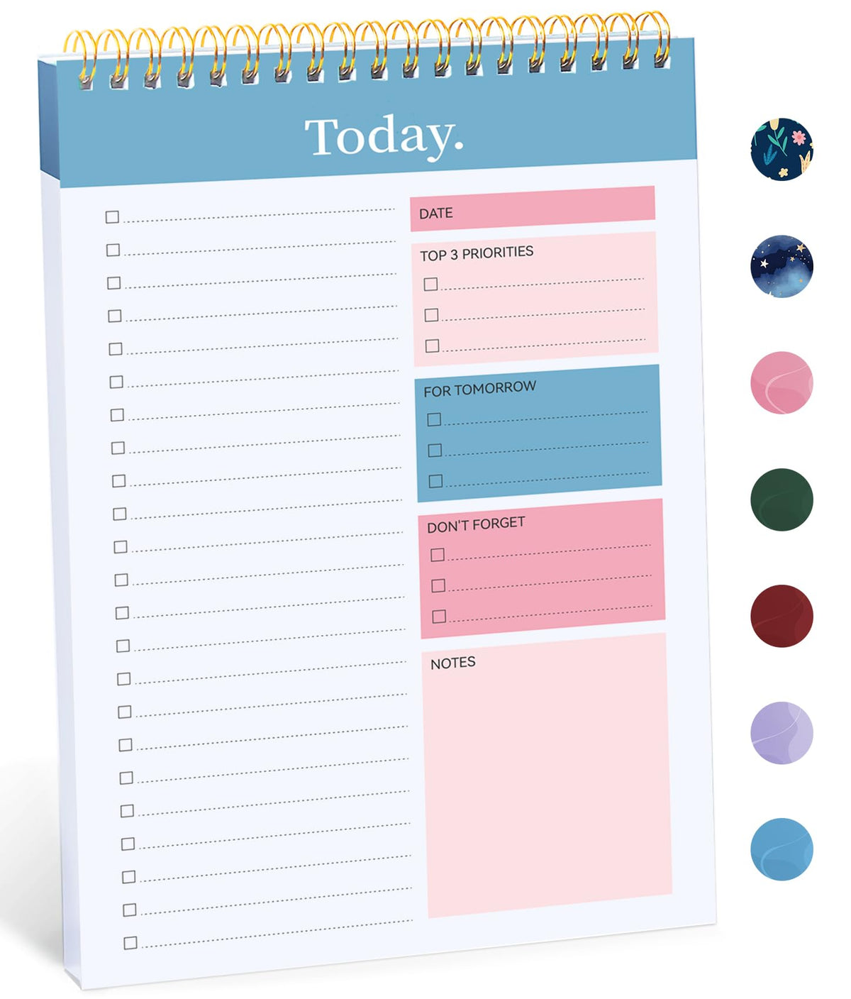 Taja To Do List Notepad, Undated Daily Planner for Work and Goal Setting