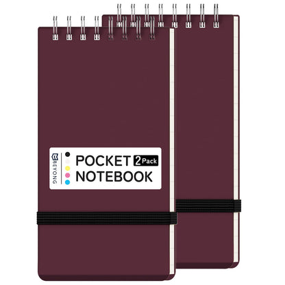 Small Pocket Notebook, Mini Notepad Spiral Notebooks Note Pads (Black, 3x5)