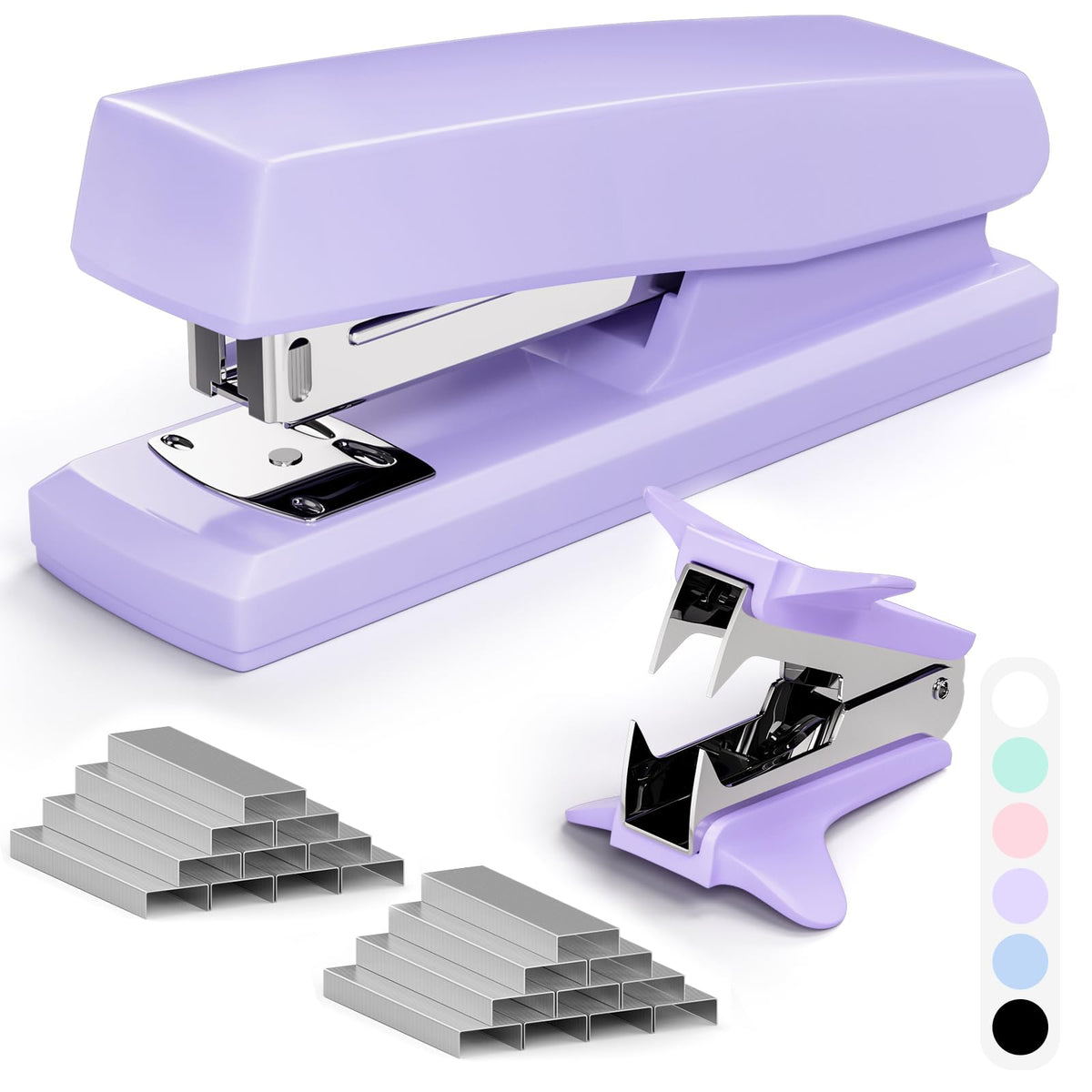 Pink Office Stapler, Paper Stapler and Staples, Pink Office Supplies