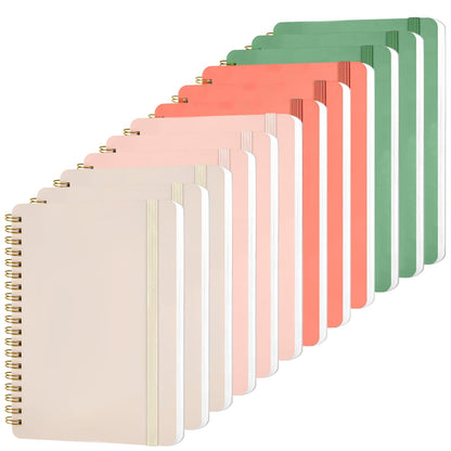 4 PCS Small Spiral Notebook 5x7, Spiral Journal Notebook, Notebooks for Work, Note Taking, School, Small Notebooks 5x7 with Strap, Cute Notebooks for Women 50 Sheets