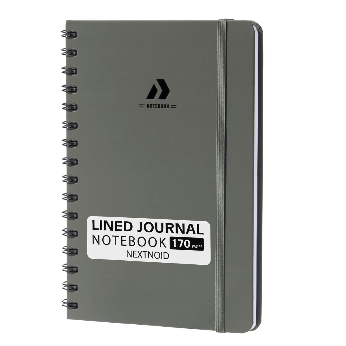 Nextnoid Lined Spiral Notebook Journal For Women & Men - A5(5.8" x 8.3") 170 Pages, Hardcover Notebooks for Work & Note Taking, College Ruled Journals for Writing - Grey