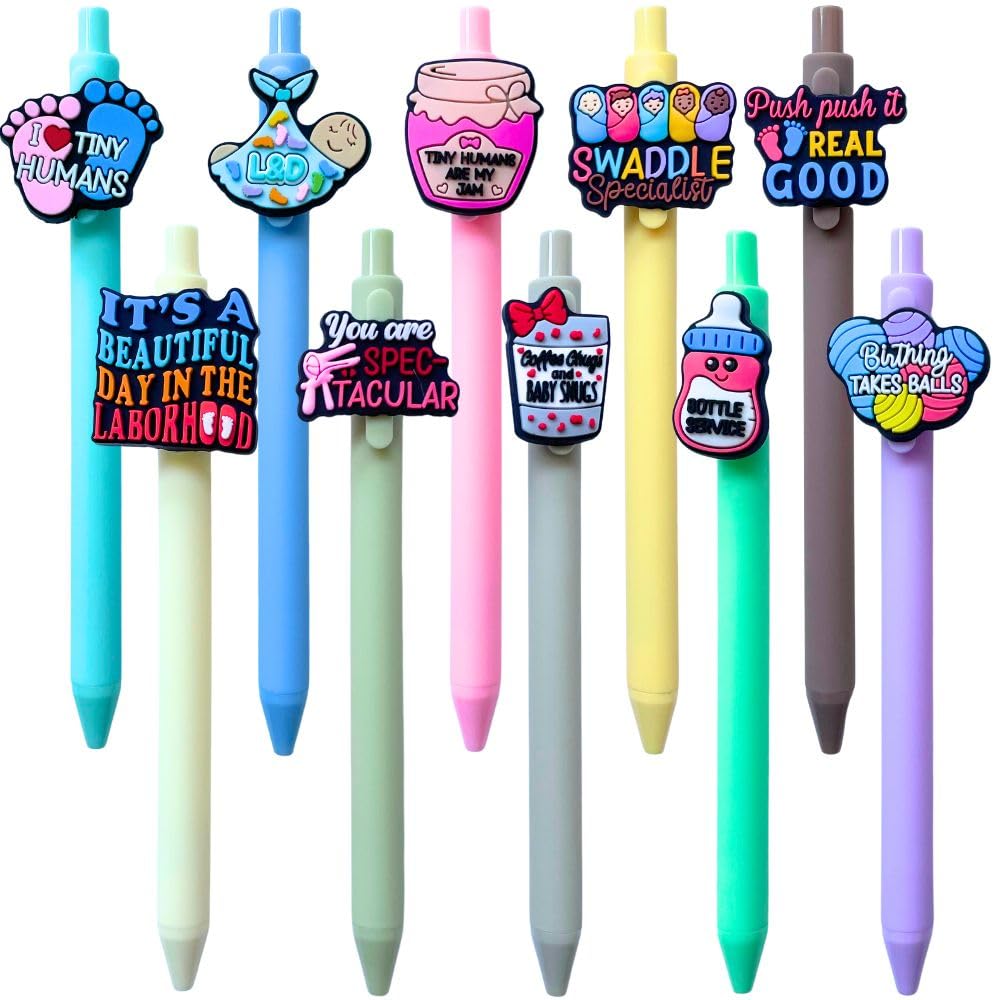 YJ PREMIUMS 10PC Music Pens Song Writing Pen Musical Instruments Lyrics Rhythm Guitar Violin Drums Office Supply Recital Gifts For Music Lovers Choirmates Piano Teacher Students Bandmates Musicians