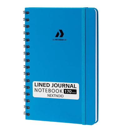 Nextnoid Lined Spiral Notebook Journal For Women & Men - A5(5.8" x 8.3") 170 Pages, Hardcover Notebooks for Work & Note Taking, College Ruled Journals for Writing - Grey