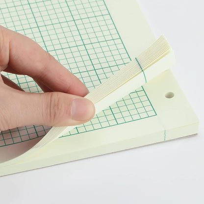 Seajan 5 Pcs Engineering Paper Notebook Engineer Computation Pad,Green