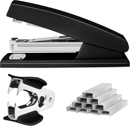 Stapler 25 Sheet Capacity with 1000 Staples and Staple Remover, Black