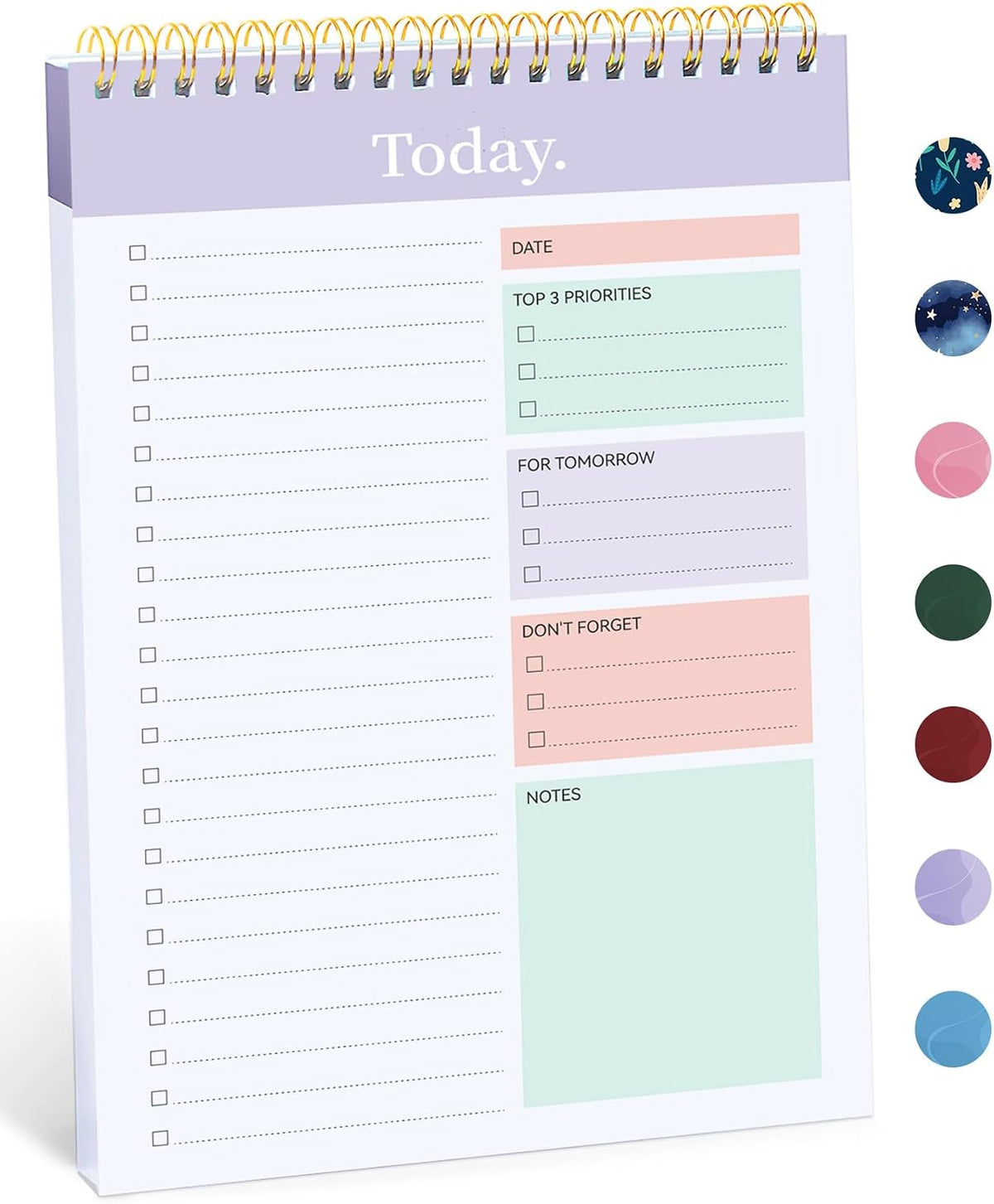 Taja To Do List Notepad, Undated Daily Planner for Work and Goal Setting