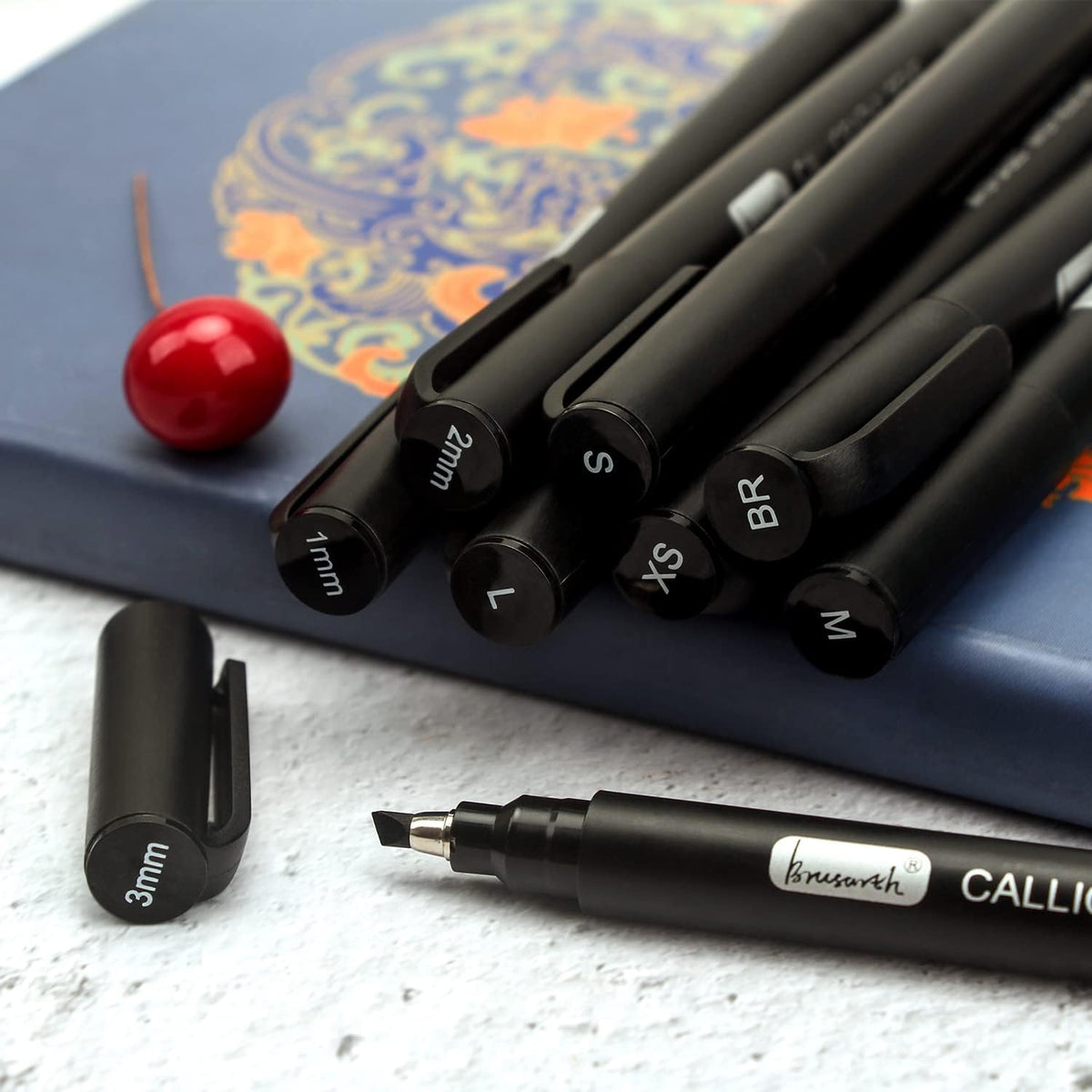 Brusarth Calligraphy Pens for Writing, Hand Lettering Pens, 10 Size