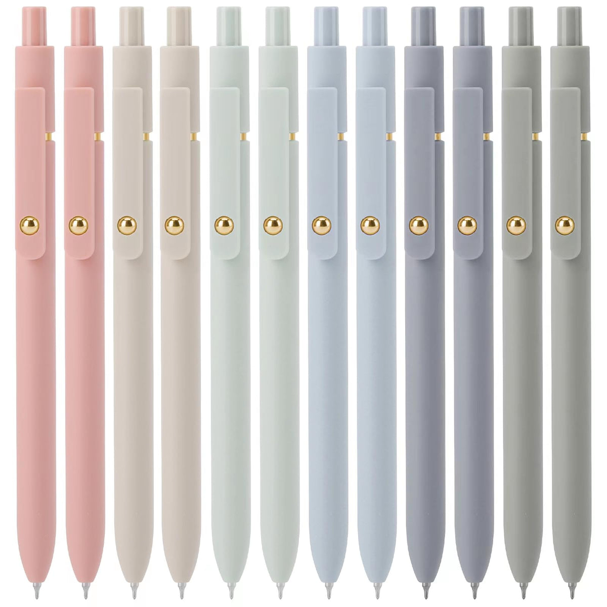 Ddaowanx Gel Pens,6 Pcs 0.5mm Retractable Quick Dry Black Ink Pens
