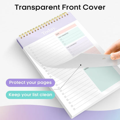 Taja To Do List Notepad, Undated Daily Planner for Work and Goal Setting