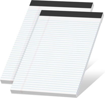 Legal Pads 8.5 x 11 Notepad, 2 Pack White Note Pads 8.5'' x 11'' for Work