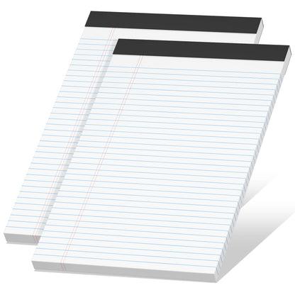 Legal Pads 8.5 x 11 Notepad, 2 Pack White Note Pads 8.5'' x 11'' for Work