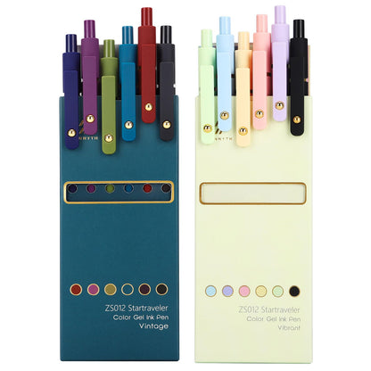 Ddaowanx Gel Pens,6 Pcs 0.5mm Retractable Quick Dry Blue Ink Pens