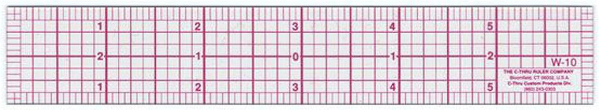 Westcott W-10 6-Inch 8ths Graph Ruler, Transparent, 1 x 6 in