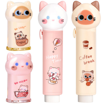 4Pcs Cute Stationery Set,Kawaii School Supplies