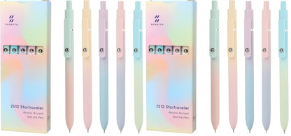 Ddaowanx Gel Pens,6 Pcs 0.5mm Retractable Quick Dry Black Ink Pens