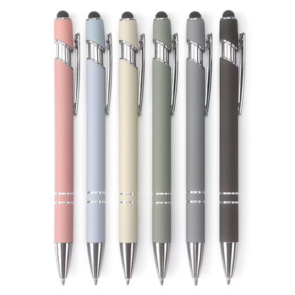 Ballpoint Pen 2-in-1 Stylus Pen with Stylus tip, 1.0 mm Black Ink, 6 Pack