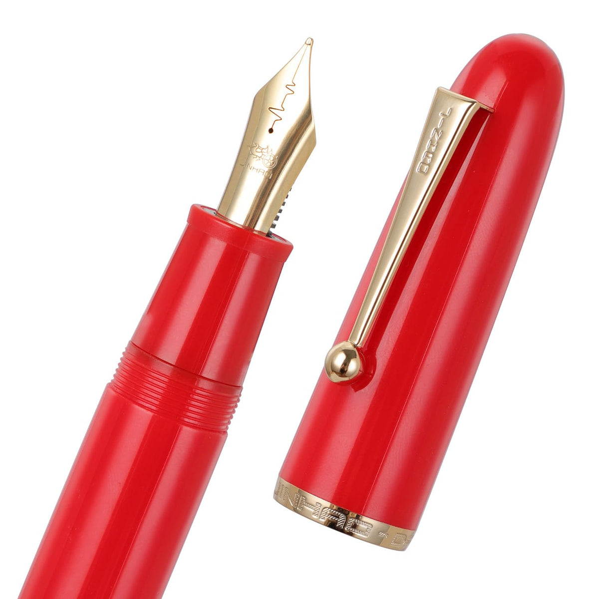 Jinhao 9019 Fountain Pen Dadao Series Ivory White #8 Heartbeat Fine Nib Large Converter Smooth Writing Instrument