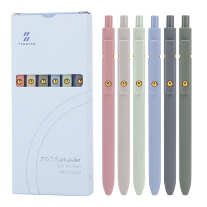 Ddaowanx Gel Pens,6 Pcs 0.5mm Retractable Quick Dry Blue Ink Pens