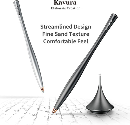 Metal Gravity Spinner Pen, Desk Fidget Pen for Men, Black